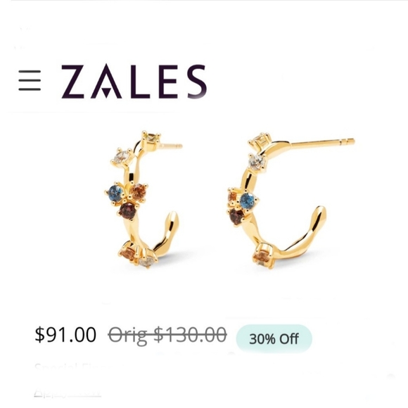 18k gp .925 sterling silver minimalist stud earrings; nwot - Picture 10 of 10